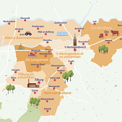 Kaart kring Midden-Brabant
leefgebieden
werkgebieden
Altena Bommelerwaard
De Langstraat
Hart van Brabant
Oss Bernheze
's-Hertogenbosch en Omstreken
Tilburg en omstreken