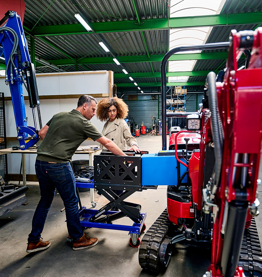 Fotografie bij Elinmo minigravers, duurzaamheid 