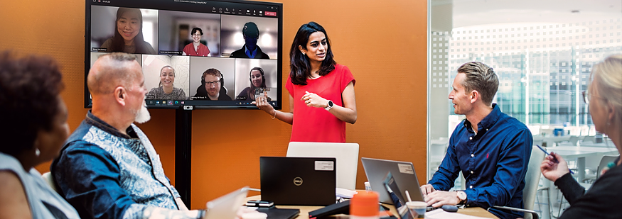 Meeting fysiek en digitaal - Hybride werken thuis, onderweg en op kantoor